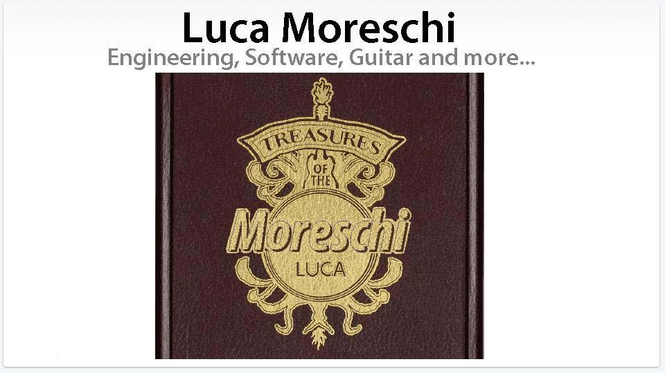 Luca Moreschi Web site